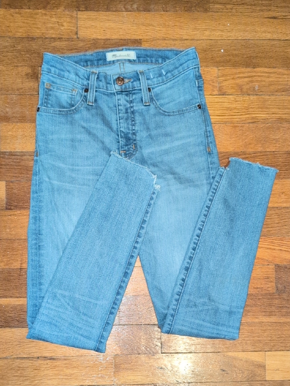 Madewell Skinny Jeans in Light Blue Wash